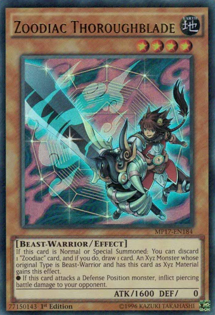 Zoodiac Thoroughblade [MP17-EN184] Ultra Rare | Card Merchant Takapuna