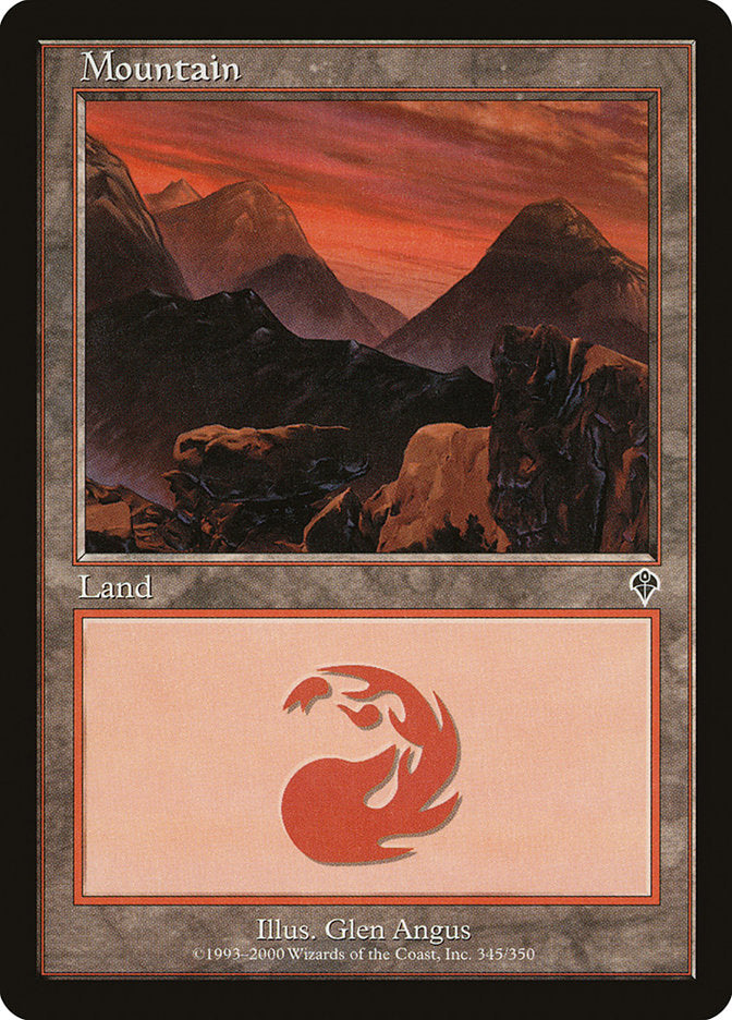 Mountain (345) [Invasion] | Card Merchant Takapuna