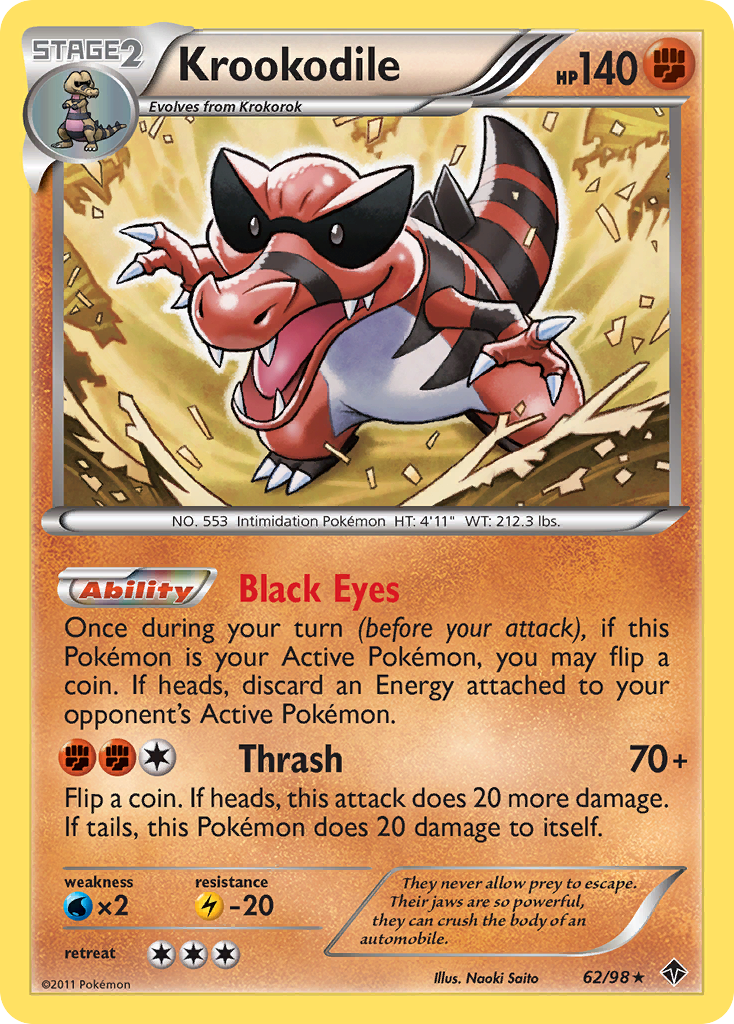 Krookodile (62/98) [Black & White: Emerging Powers] | Card Merchant Takapuna