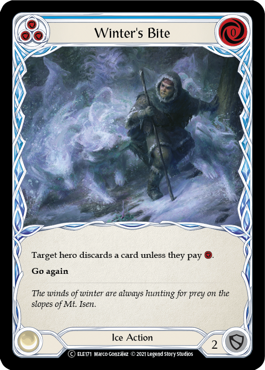 Winter's Bite (Blue) [U-ELE171] (Tales of Aria Unlimited)  Unlimited Normal | Card Merchant Takapuna