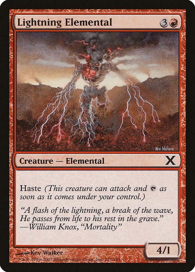 Lightning Elemental [Tenth Edition] | Card Merchant Takapuna