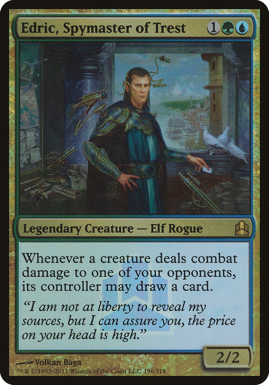 Edric, Spymaster of Trest (Launch) (Oversized) [Commander 2011 Oversized] | Card Merchant Takapuna