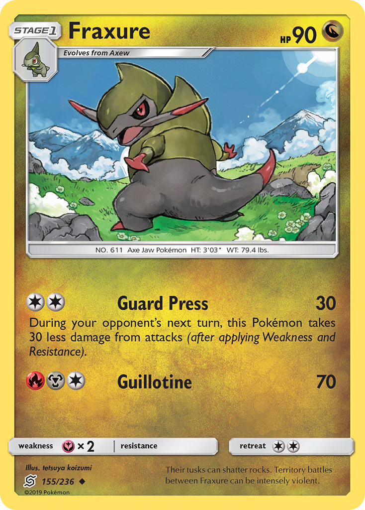 Fraxure (155/236) [Sun & Moon: Unified Minds] | Card Merchant Takapuna