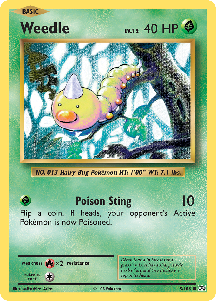 Weedle (5/108) [XY: Evolutions] | Card Merchant Takapuna