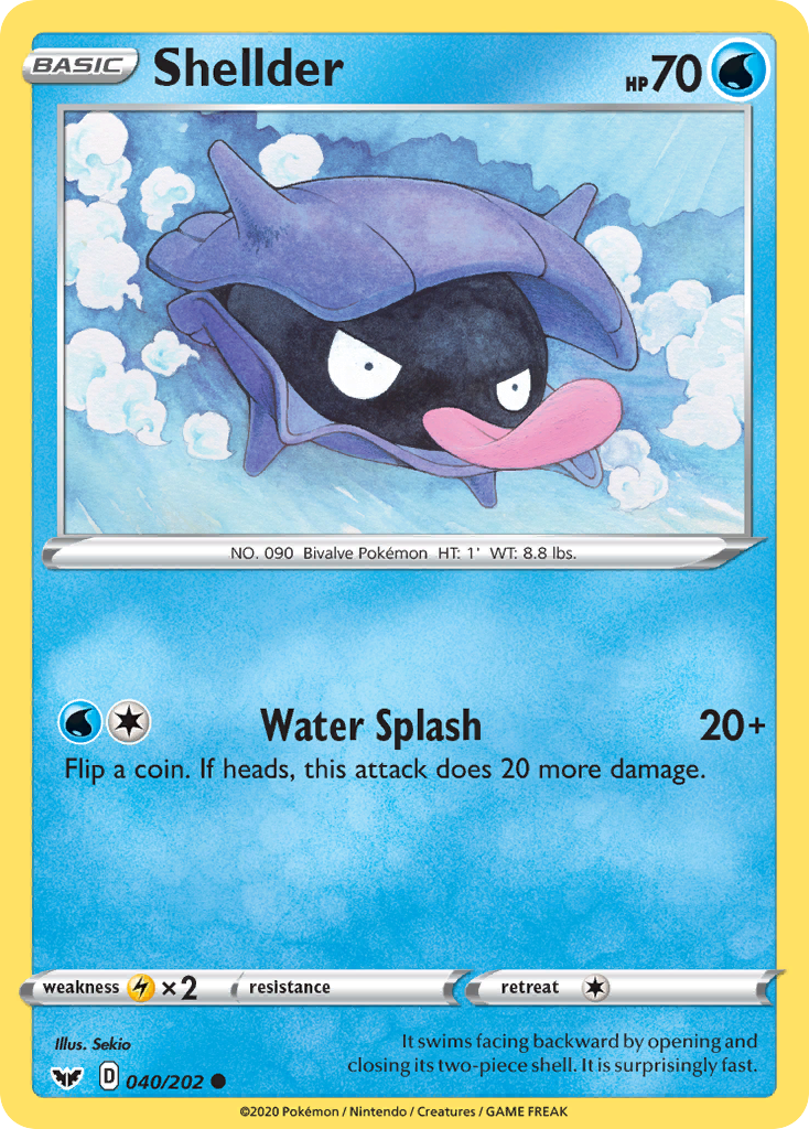 Shellder (040/202) [Sword & Shield: Base Set] | Card Merchant Takapuna