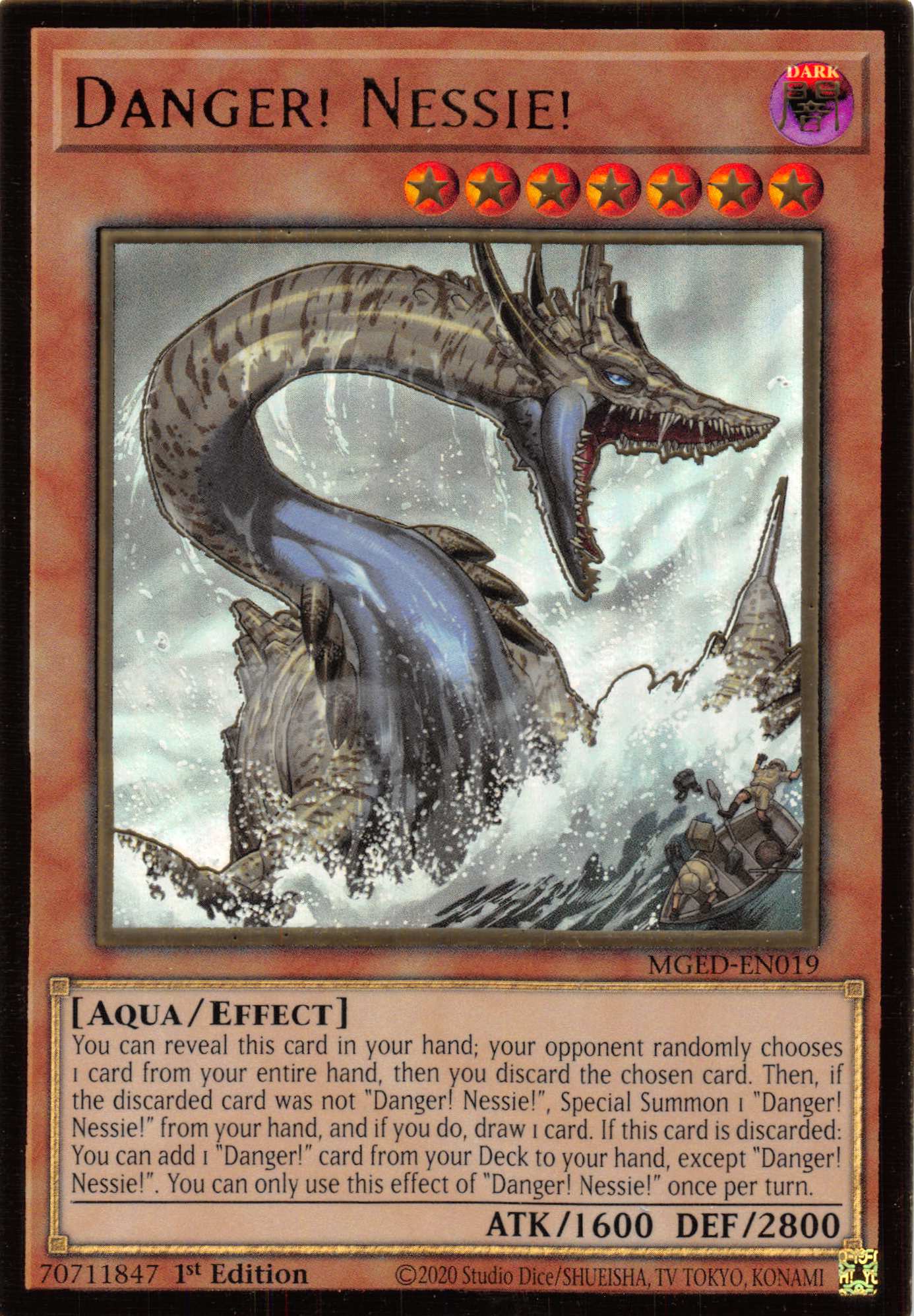 Danger! Nessie! [MGED-EN019] Gold Rare | Card Merchant Takapuna