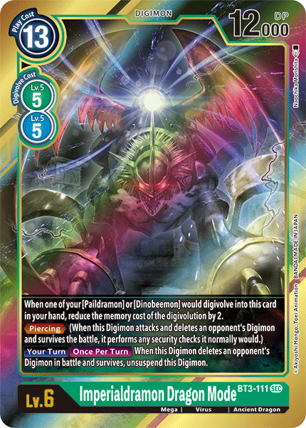 Imperialdramon Dragon Mode [BT3-111] (Alternate Art) [Release Special Booster Ver.1.5] | Card Merchant Takapuna