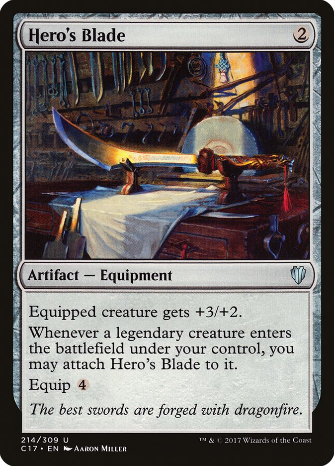 Hero's Blade [Commander 2017] | Card Merchant Takapuna