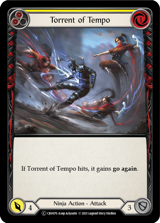 Torrent of Tempo (Yellow) [U-CRU070] (Crucible of War Unlimited)  Unlimited Normal | Card Merchant Takapuna