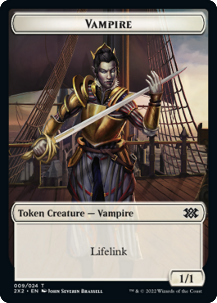 Elemental // Vampire Double-Sided Token [Double Masters 2022 Tokens] | Card Merchant Takapuna