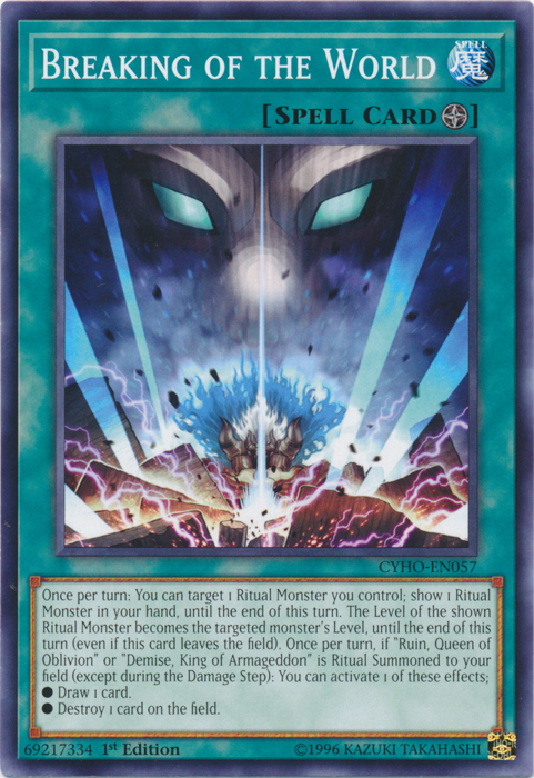 Breaking of the World [CYHO-EN057] Common | Card Merchant Takapuna