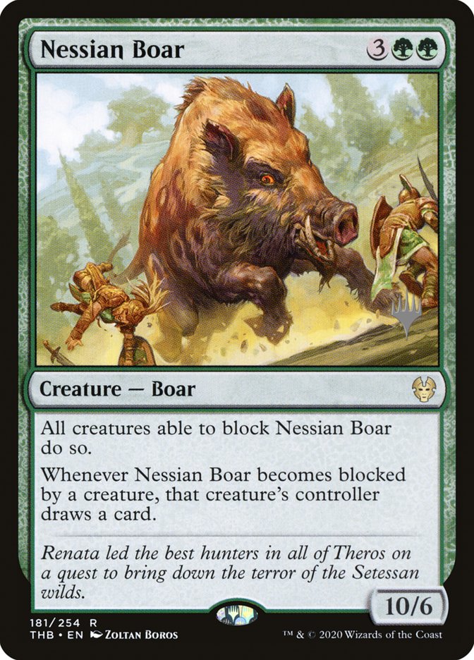 Nessian Boar (Promo Pack) [Theros Beyond Death Promos] | Card Merchant Takapuna