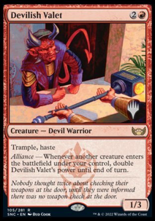 Devilish Valet (Promo Pack) [Streets of New Capenna Promos] | Card Merchant Takapuna