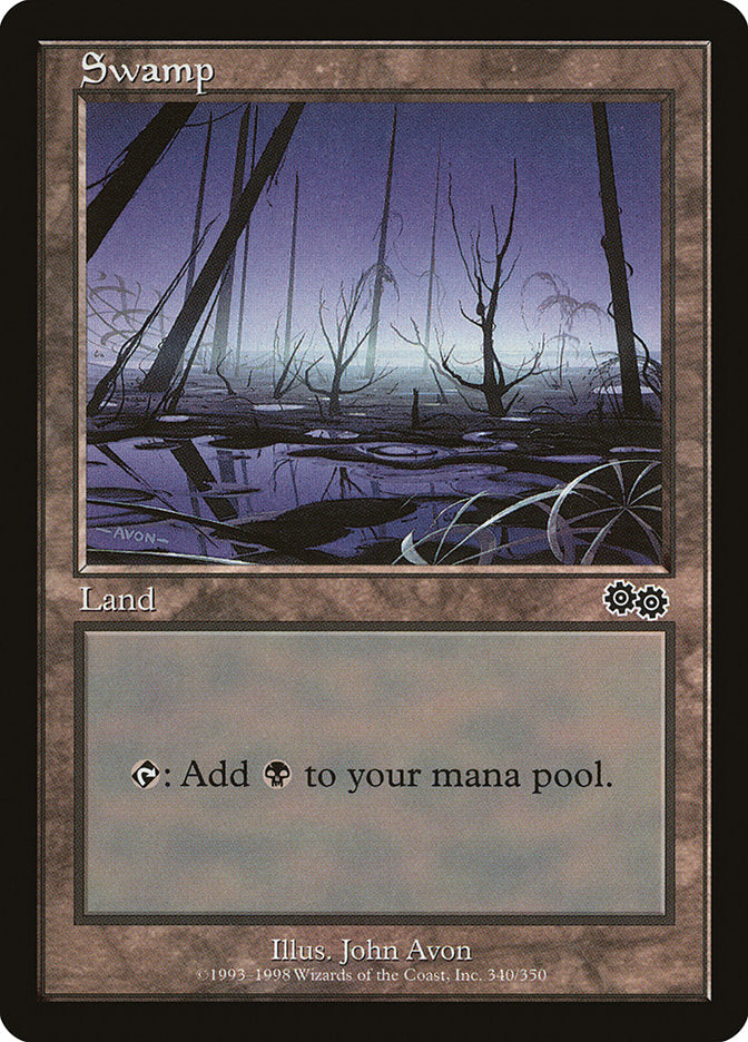 Swamp (340) [Urza's Saga] | Card Merchant Takapuna