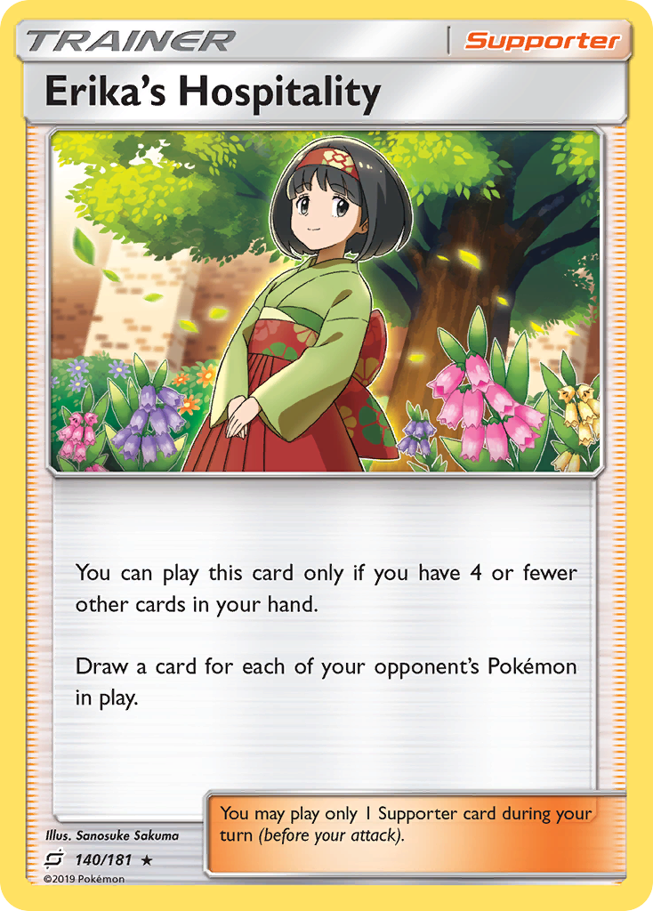 Erika's Hospitality (140/181) [Sun & Moon: Team Up] | Card Merchant Takapuna