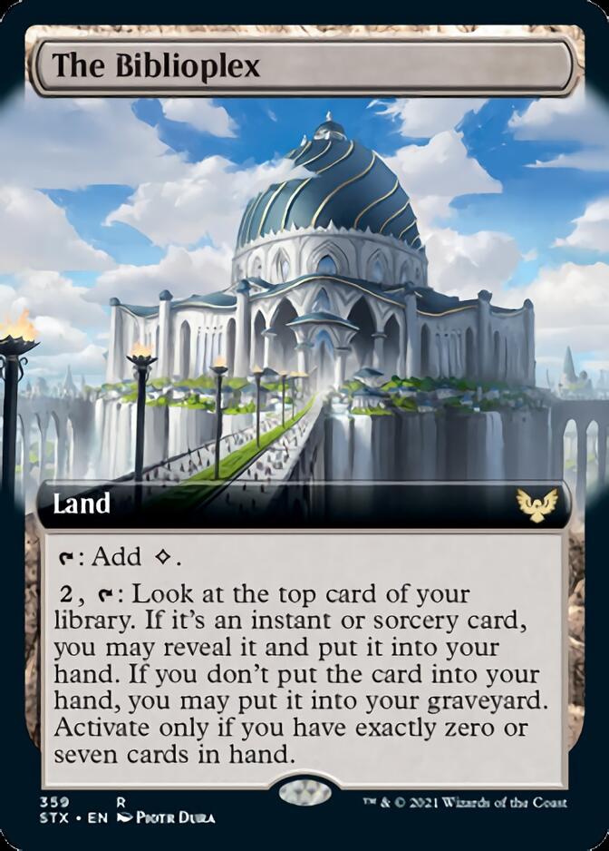 The Biblioplex (Extended Art) [Strixhaven: School of Mages] | Card Merchant Takapuna