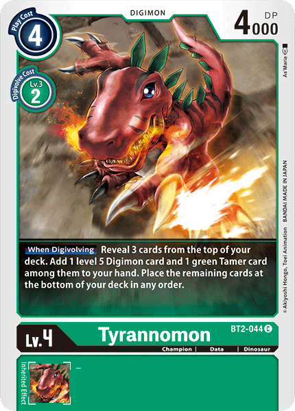 Tyrannomon [BT2-044] [Release Special Booster Ver.1.0] | Card Merchant Takapuna