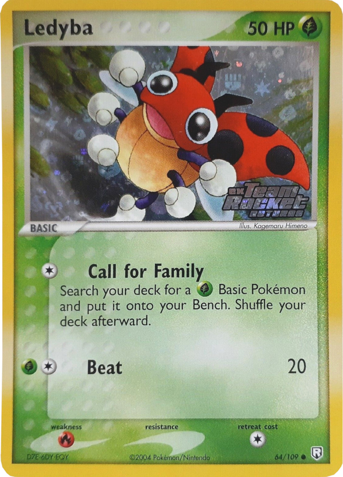 Ledyba (64/109) (Stamped) [EX: Team Rocket Returns] | Card Merchant Takapuna