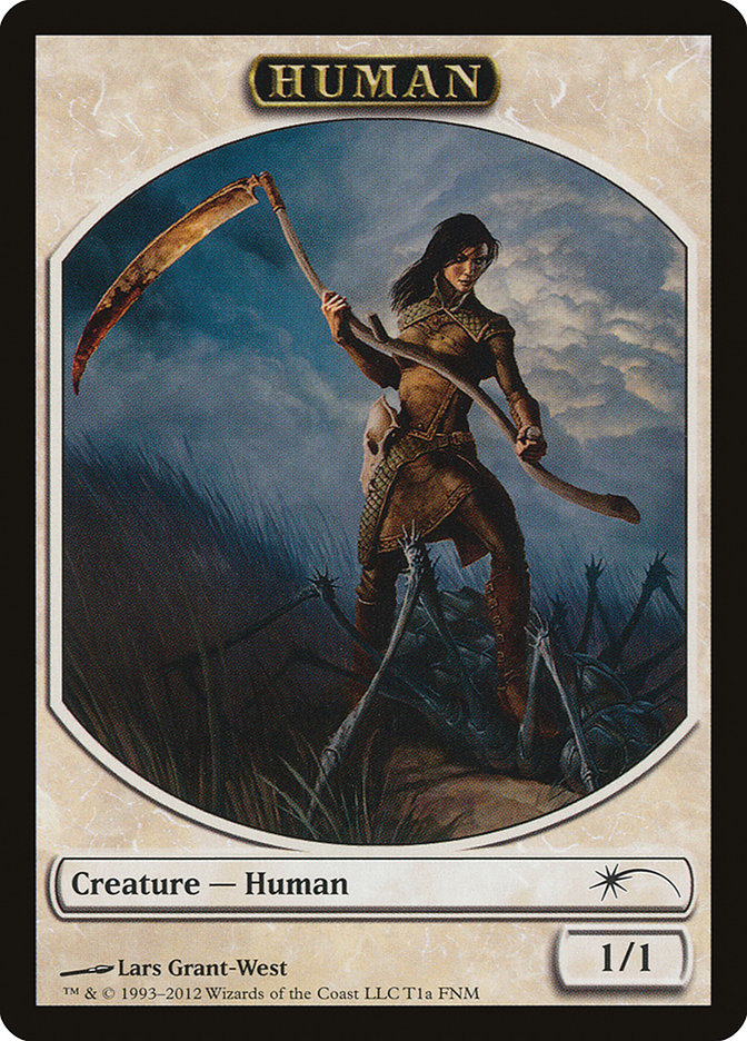 Human // Wolf Double-Sided Token [Friday Night Magic 2012] | Card Merchant Takapuna