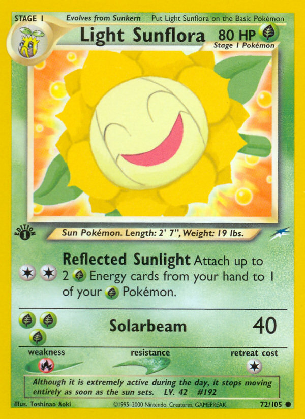 Light Sunflora (72/105) [Neo Destiny 1st Edition] | Card Merchant Takapuna