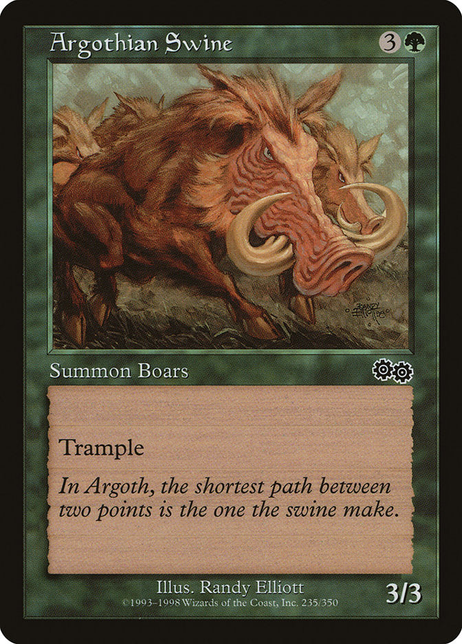 Argothian Swine [Urza's Saga] | Card Merchant Takapuna