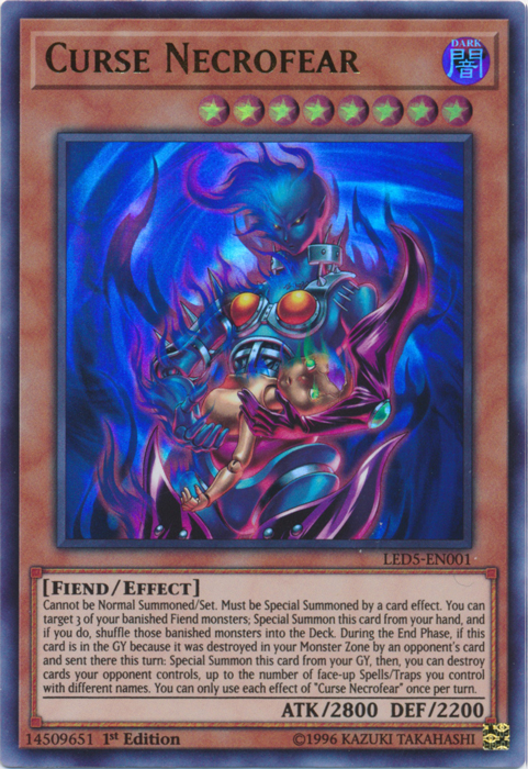 Curse Necrofear [LED5-EN001] Ultra Rare | Card Merchant Takapuna