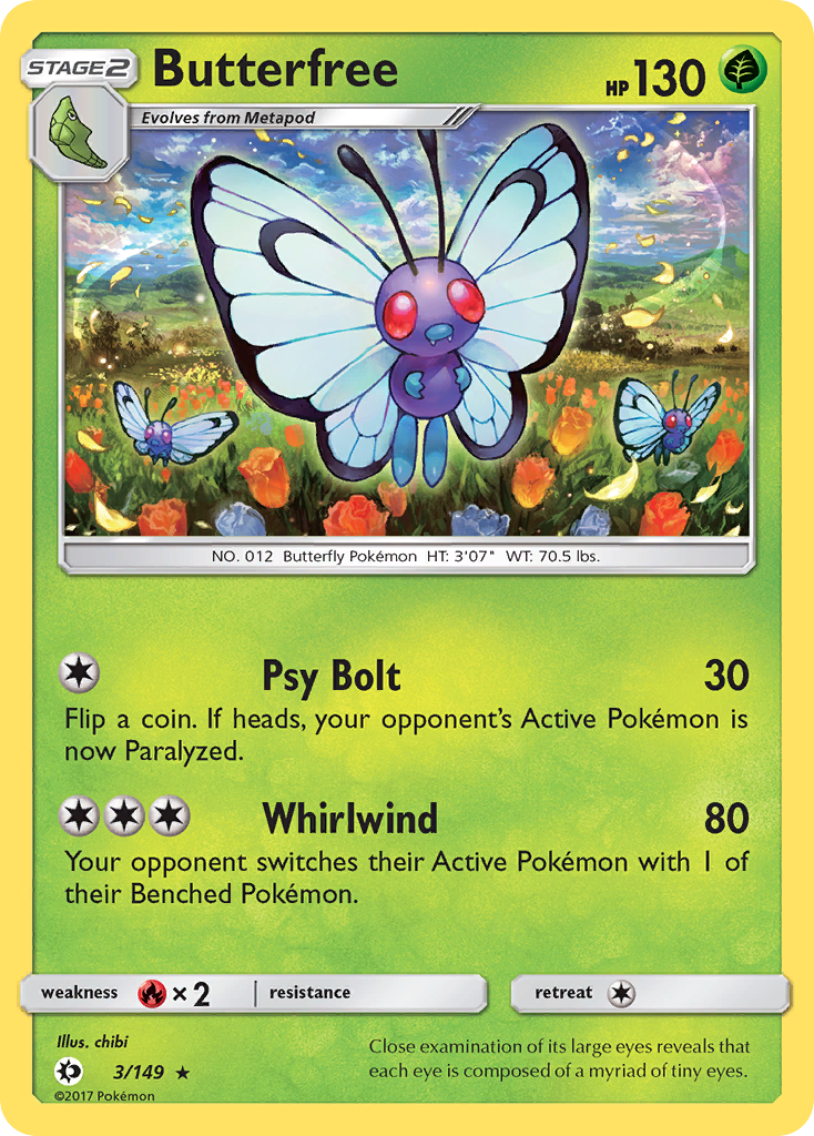 Butterfree (3/149) [Sun & Moon: Base Set] | Card Merchant Takapuna