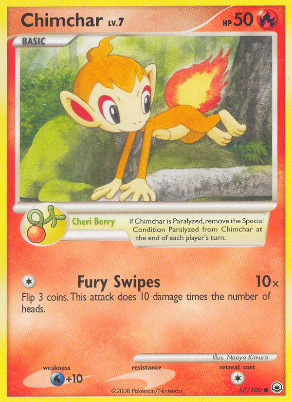 Chimchar (57/100) [Diamond & Pearl: Majestic Dawn] | Card Merchant Takapuna