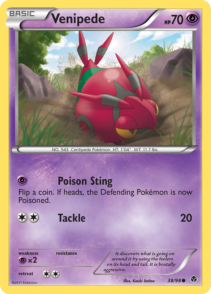 Venipede (38/98) [Black & White: Emerging Powers] | Card Merchant Takapuna