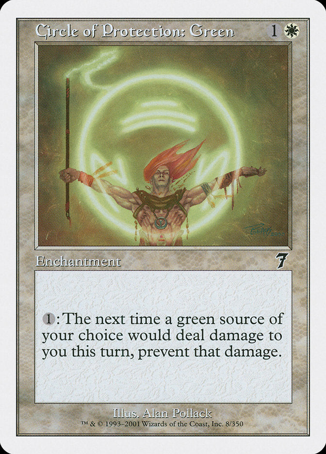 Circle of Protection: Green [Seventh Edition] | Card Merchant Takapuna