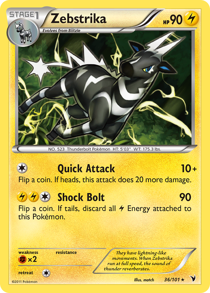 Zebstrika (36/101) [Black & White: Noble Victories] | Card Merchant Takapuna