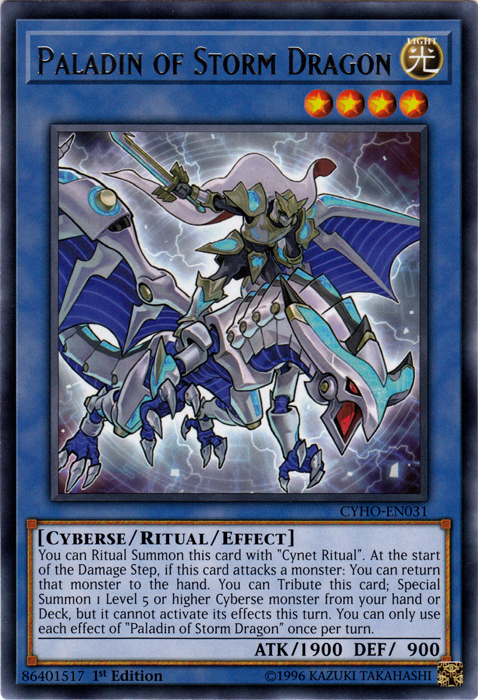 Paladin of Storm Dragon [CYHO-EN031] Rare | Card Merchant Takapuna