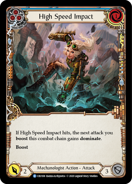 High Speed Impact (Blue) [CRU108] (Crucible of War)  1st Edition Rainbow Foil | Card Merchant Takapuna