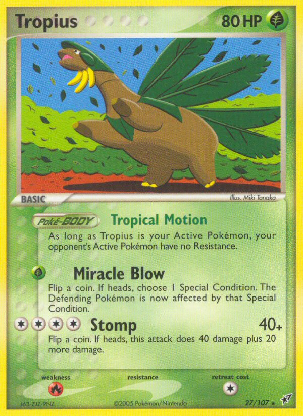 Tropius (27/107) [EX: Deoxys] | Card Merchant Takapuna