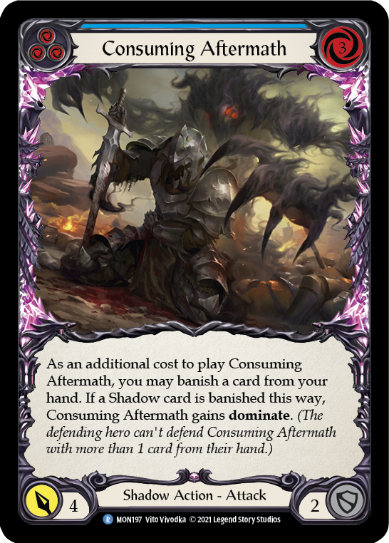 Consuming Aftermath (Blue) [MON197] (Monarch)  1st Edition Normal | Card Merchant Takapuna