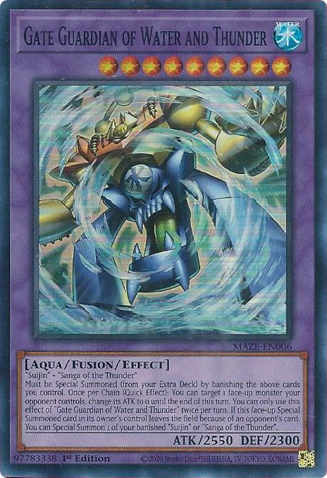 Gate Guardian of Water and Thunder [MAZE-EN006] Super Rare | Card Merchant Takapuna