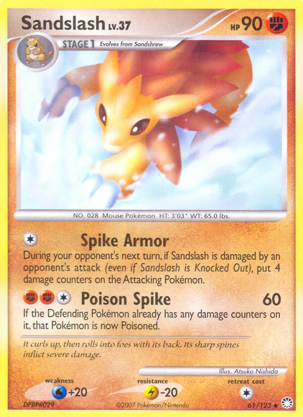 Sandslash (61/123) [Diamond & Pearl: Mysterious Treasures] | Card Merchant Takapuna