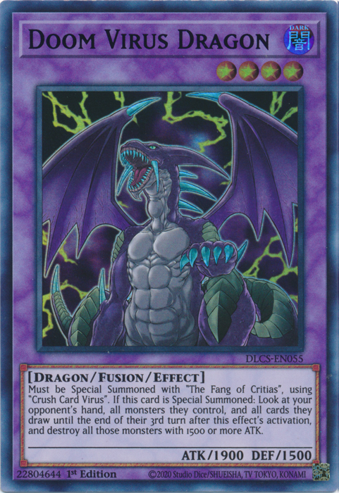 Doom Virus Dragon (Green) [DLCS-EN055] Ultra Rare | Card Merchant Takapuna