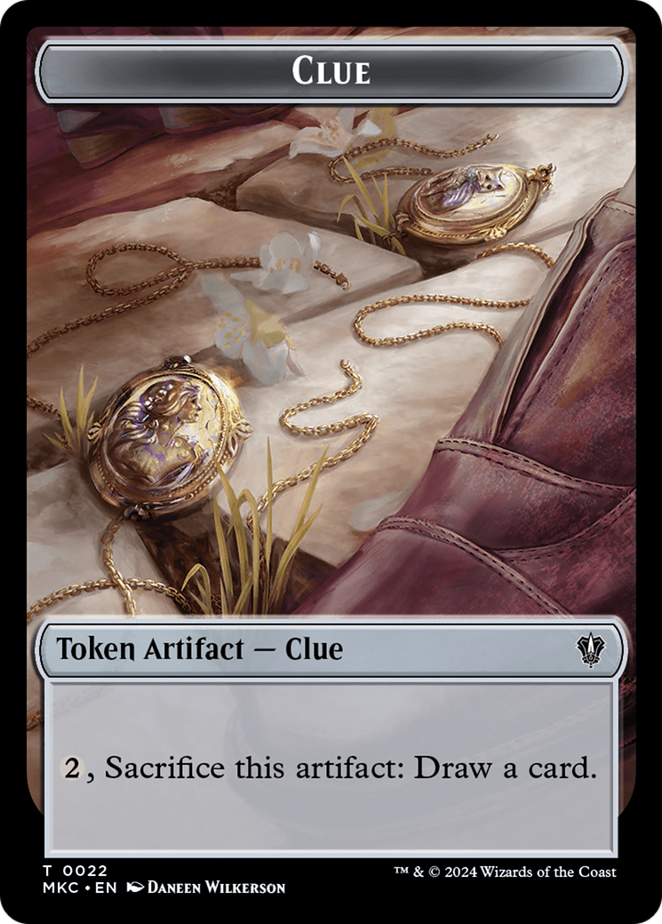 Clue // Food Double-Sided Token [Murders at Karlov Manor Commander Tokens] | Card Merchant Takapuna