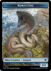 Tentacle // Koma's Coil Double-Sided Token [Murders at Karlov Manor Commander Tokens] | Card Merchant Takapuna