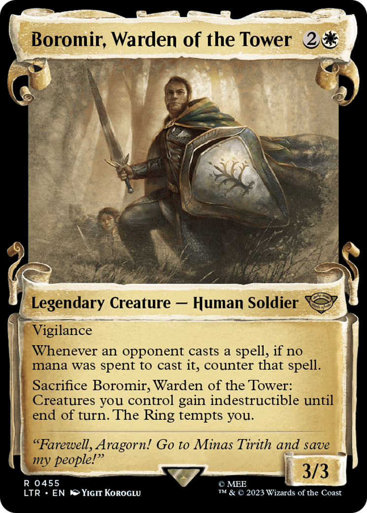 Boromir, Warden of the Tower [The Lord of the Rings: Tales of Middle-Earth Showcase Scrolls] | Card Merchant Takapuna