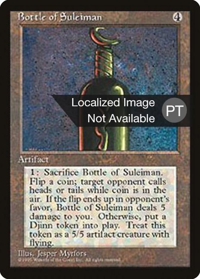 Bottle of Suleiman [Fourth Edition (Foreign Black Border)] | Card Merchant Takapuna