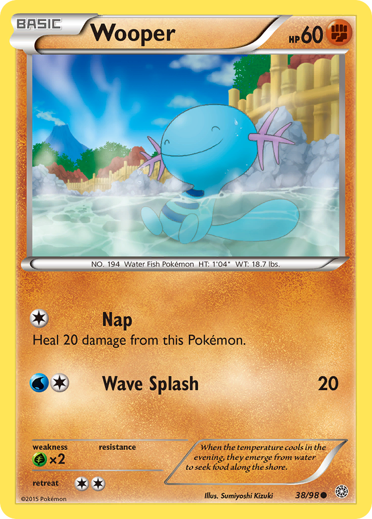 Wooper (38/98) [XY: Ancient Origins] | Card Merchant Takapuna