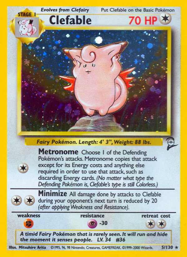 Clefable (5/130) [Base Set 2] | Card Merchant Takapuna