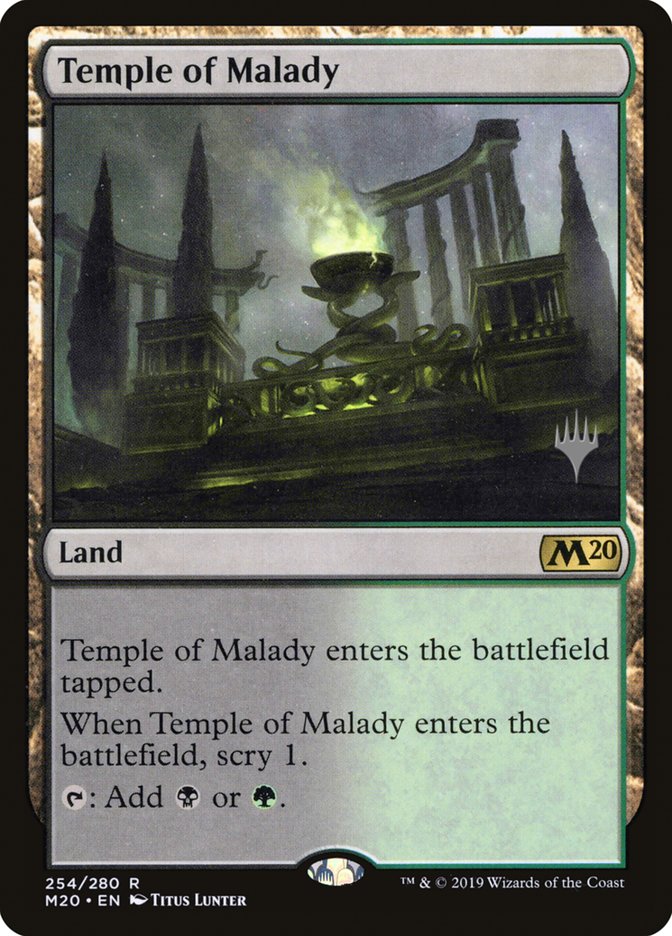 Temple of Malady (Promo Pack) [Core Set 2020 Promos] | Card Merchant Takapuna