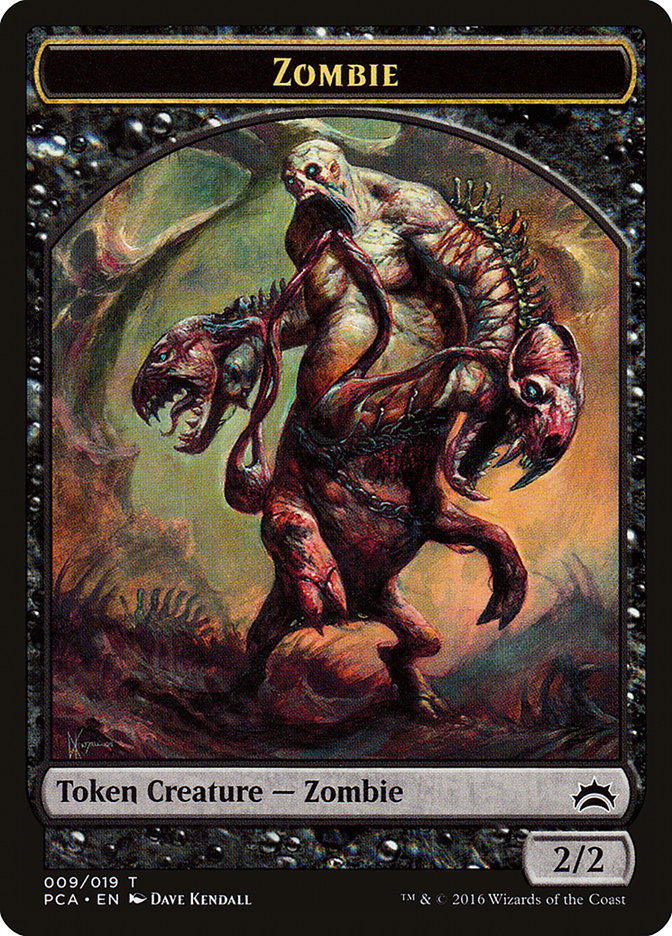 Zombie // Hellion Double-Sided Token [Planechase Anthology Tokens] | Card Merchant Takapuna