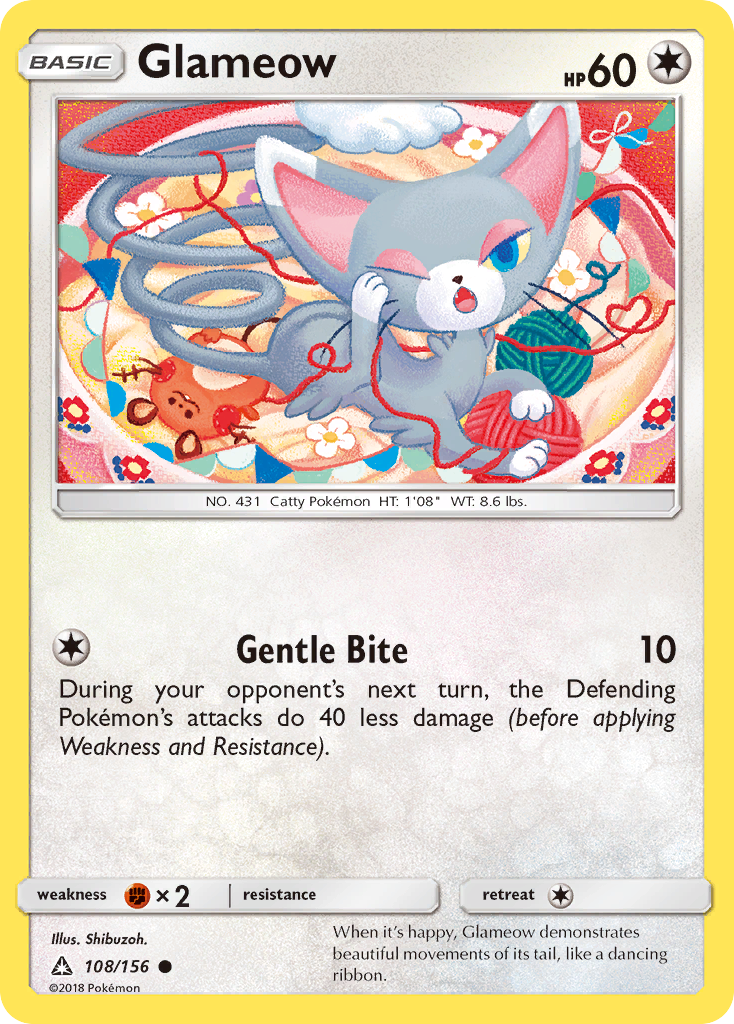 Glameow (108/156) [Sun & Moon: Ultra Prism] | Card Merchant Takapuna