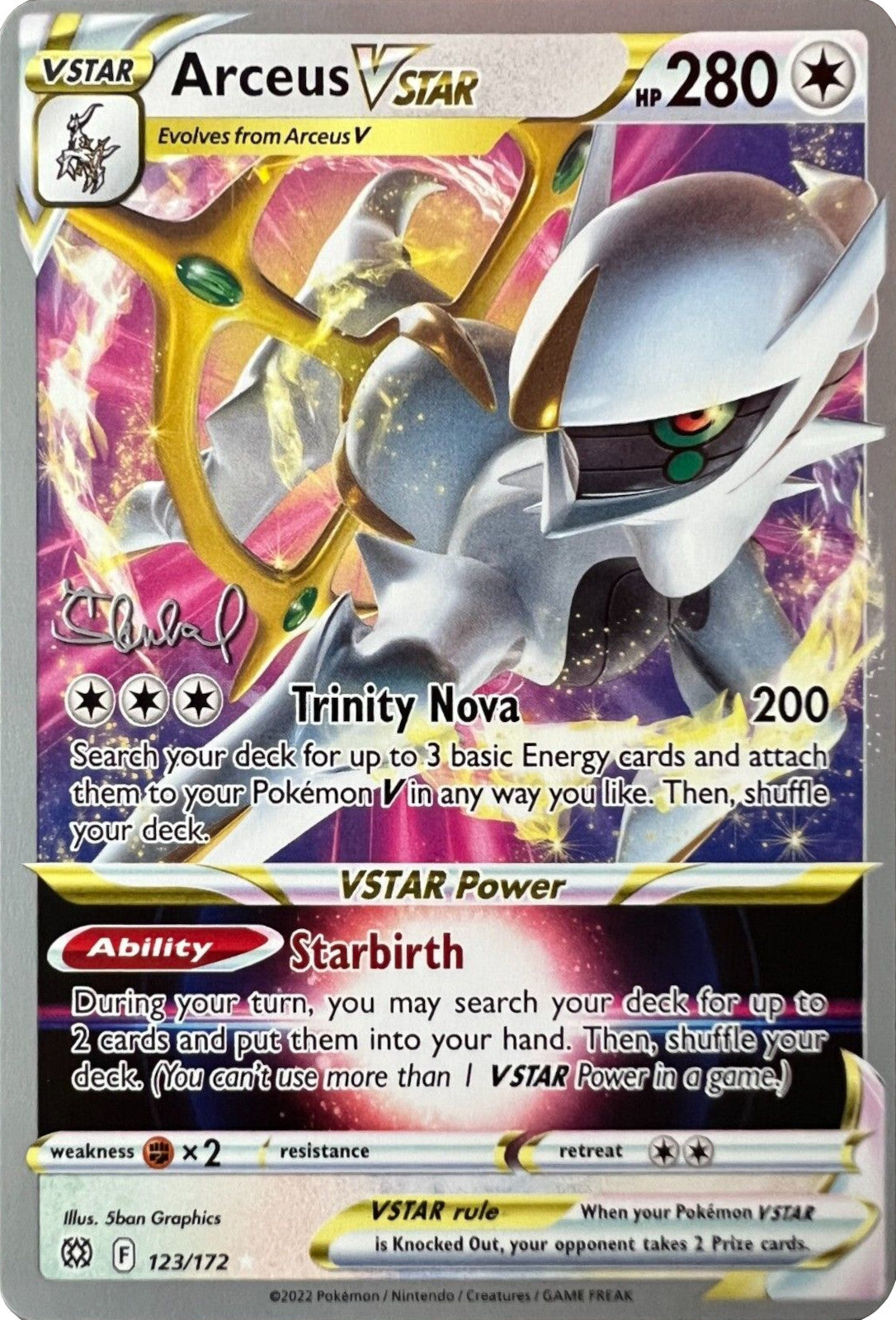 Arceus VSTAR (123/172) (ADP - Ondrej Skubal) [World Championships 2022] | Card Merchant Takapuna