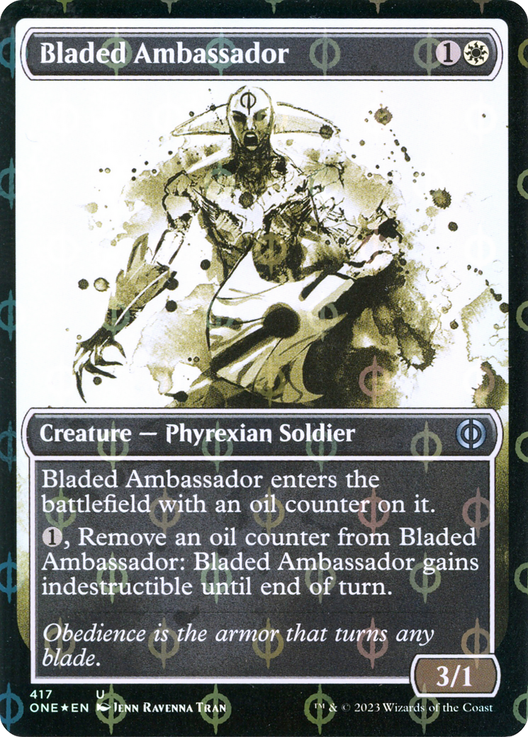 Bladed Ambassador (Showcase Ichor Step-and-Compleat Foil) [Phyrexia: All Will Be One] | Card Merchant Takapuna