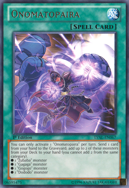 Onomatopaira [LVAL-EN067] Rare | Card Merchant Takapuna